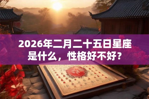 2026年二月二十五日星座是什么,性格好不好? 2026年二月二十五日星座是什么,性格好不好?