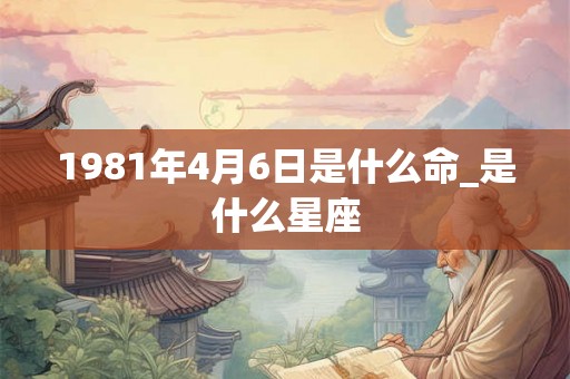 1981年4月6日是什么命_是什么星座