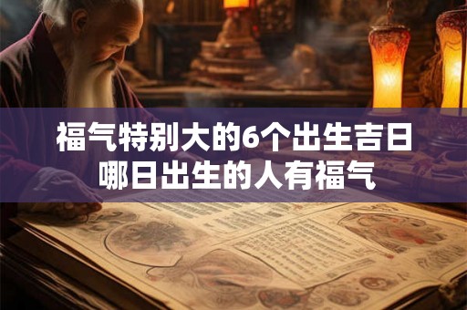 福气特别大的6个出生吉日 哪日出生的人有福气