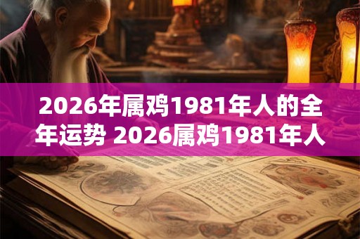 2026年属鸡1981年人的全年运势 2026属鸡1981年人运势如何