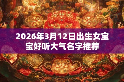 2026年3月12日出生女宝宝好听大气名字推荐