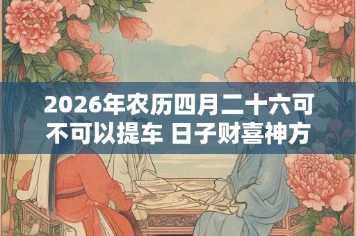 2026年农历四月二十六可不可以提车 日子财喜神方位