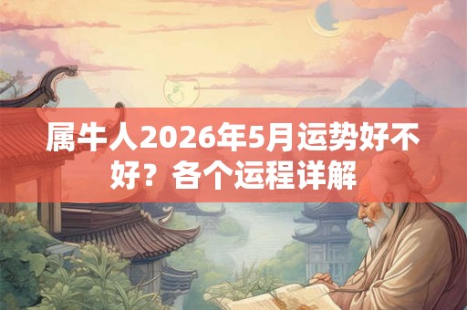 属牛人2026年5月运势好不好?各个运程详解 属牛人2026年5月运势好不好?各个运程详解