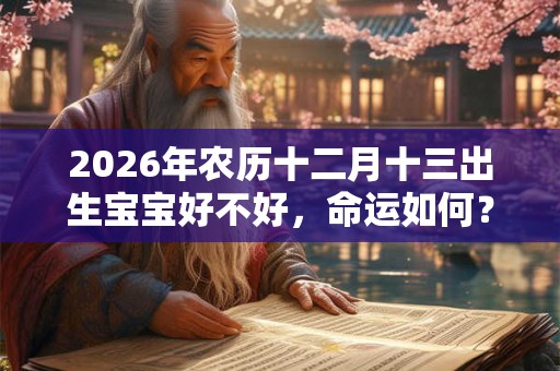 2026年农历十二月十三出生宝宝好不好，命运如何？
