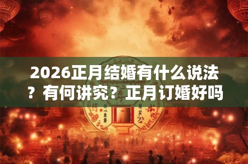 2026正月结婚有什么说法？有何讲究？正月订婚好吗？