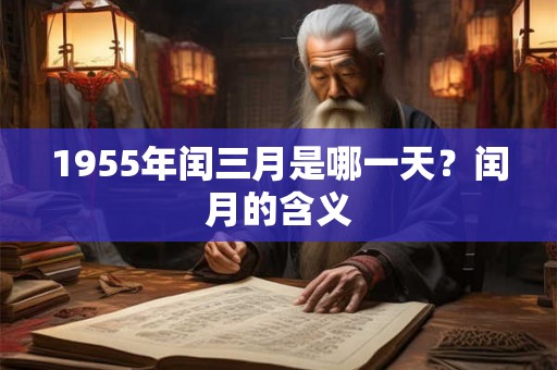 1955年闰三月是哪一天？闰月的含义
