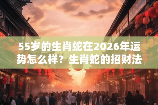 55岁的生肖蛇在2026年运势怎么样？生肖蛇的招财法宝是什么？
