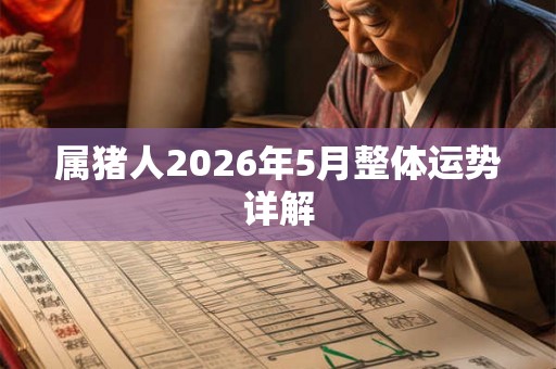 属猪人2026年5月整体运势详解