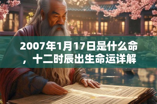 2007年1月17日是什么命，十二时辰出生命运详解