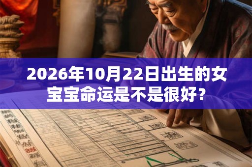 2026年10月22日出生的女宝宝命运是不是很好? 2026年10月22日出生的女宝宝命运是不是很好?