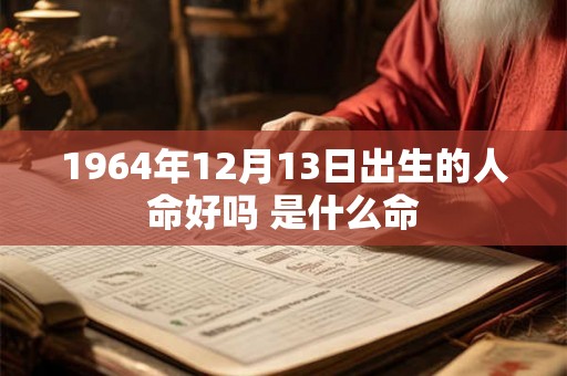 1964年12月13日出生的人命好吗 是什么命
