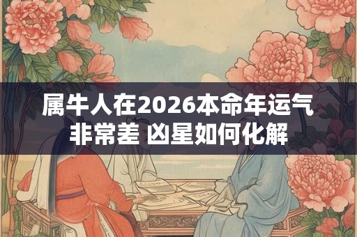 属牛人在2026本命年运气非常差 凶星如何化解