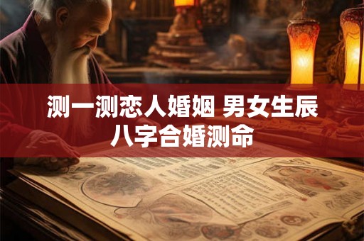 测一测恋人婚姻 男女生辰八字合婚测命