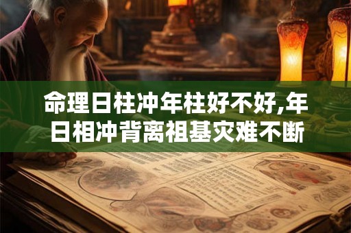 命理日柱冲年柱好不好,年日相冲背离祖基灾难不断