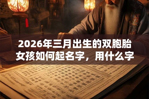 2026年三月出生的双胞胎女孩如何起名字，用什么字比较好