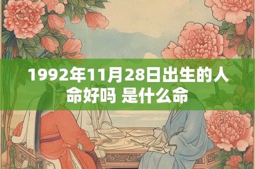 1992年11月28日出生的人命好吗 是什么命