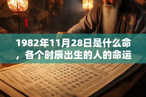 1982年11月28日是什么命，各个时辰出生的人的命运