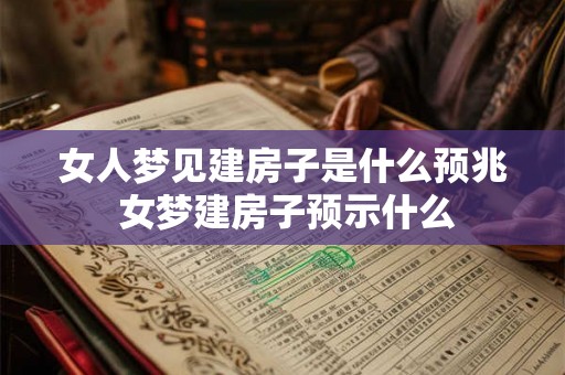 女人梦见建房子是什么预兆 女梦建房子预示什么 女人梦见建房子是什么预兆 女梦建房子预示什么