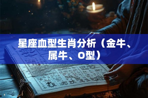 星座血型生肖分析（金牛、属牛、O型）