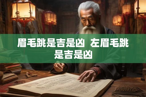 眉毛跳是吉是凶  左眉毛跳是吉是凶