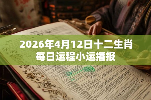 2026年4月12日十二生肖每日运程小运播报