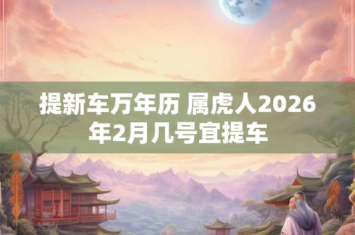 提新车万年历 属虎人2026年2月几号宜提车