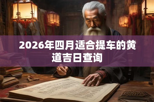 2026年四月适合提车的黄道吉日查询