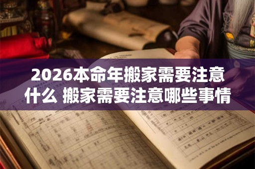 2026本命年搬家需要注意什么 搬家需要注意哪些事情