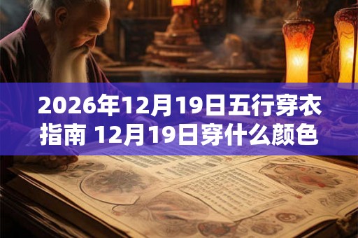 2026年12月19日五行穿衣指南 12月19日穿什么颜色的衣服