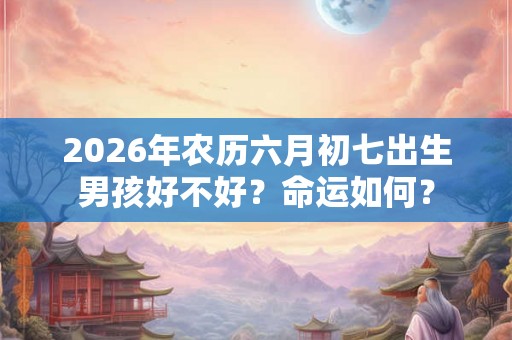 2026年农历六月初七出生男孩好不好?命运如何? 2026年农历六月初七出生男孩好不好?命运如何?