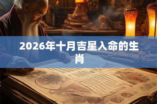 2026年十月吉星入命的生肖