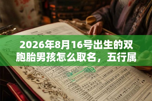 2026年8月16号出生的双胞胎男孩怎么取名，五行属什么
