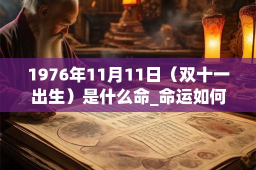1976年11月11日（双十一出生）是什么命_命运如何