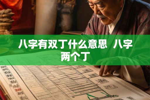 八字有双丁什么意思  八字两个丁