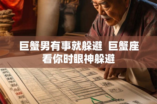 巨蟹男有事就躲避 巨蟹座看你时眼神躲避 巨蟹男有事就躲避 巨蟹座看你时眼神躲避