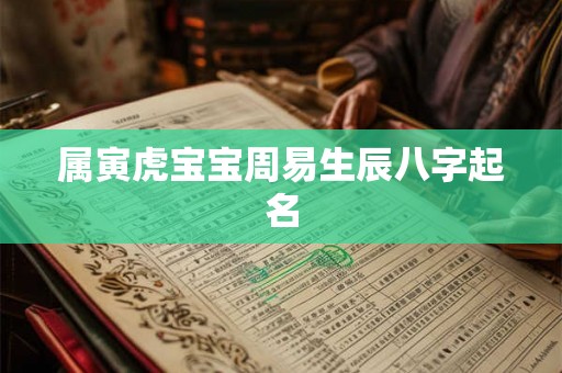 属寅虎宝宝周易生辰八字起名