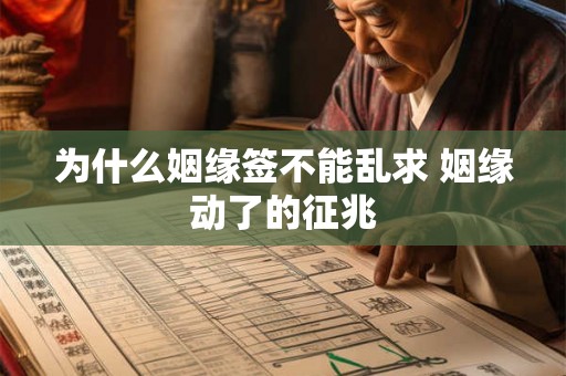 为什么姻缘签不能乱求 姻缘动了的征兆 为什么姻缘签不能乱求 姻缘动了的征兆