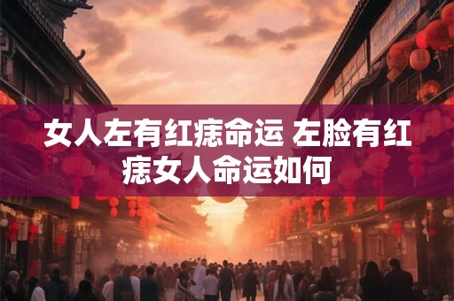 女人左有红痣命运 左脸有红痣女人命运如何