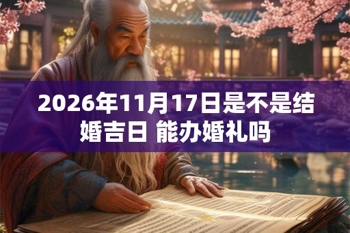 2026年11月17日是不是结婚吉日 能办婚礼吗