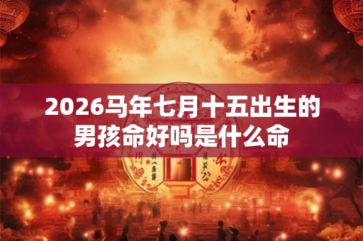 2026马年七月十五出生的男孩命好吗是什么命