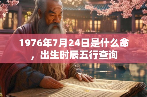 1976年7月24日是什么命,出生时辰五行查询 1976年7月24日是什么命,出生时辰五行查询