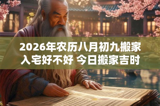 2026年农历八月初九搬家入宅好不好 今日搬家吉时