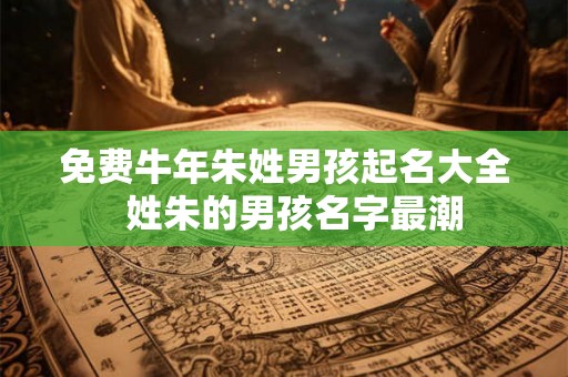 免费牛年朱姓男孩起名大全 姓朱的男孩名字最潮 免费牛年朱姓男孩起名大全 姓朱的男孩名字最潮