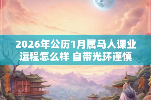 2026年公历1月属马人课业运程怎么样 自带光环谨慎行事