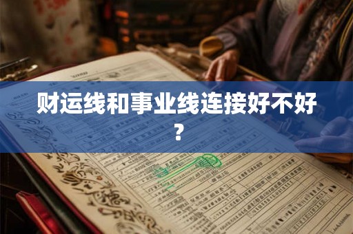 财运线和事业线连接好不好？