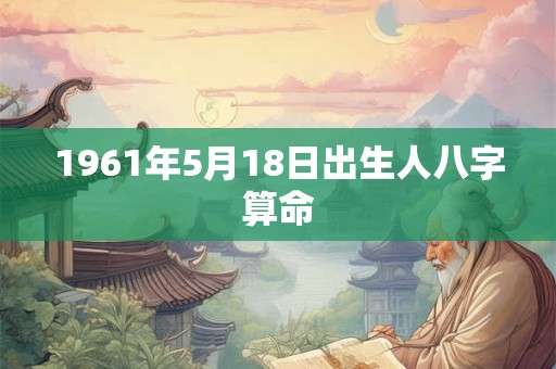 1961年5月18日出生人八字算命