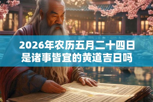 2026年农历五月二十四日是诸事皆宜的黄道吉日吗