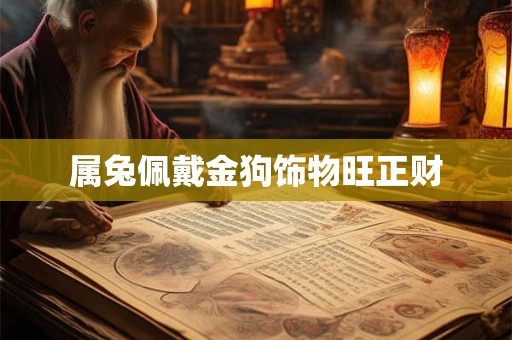 属兔佩戴金狗饰物旺正财
