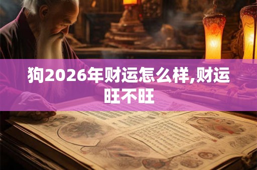 狗2026年财运怎么样,财运旺不旺