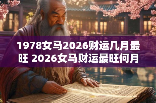 1978女马2026财运几月最旺 2026女马财运最旺何月